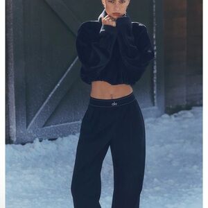 ALO Yoga Navy Suit Up Trouser Pants